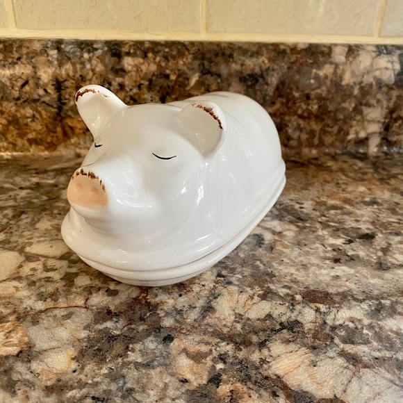 Farmyard collection pig butter dish